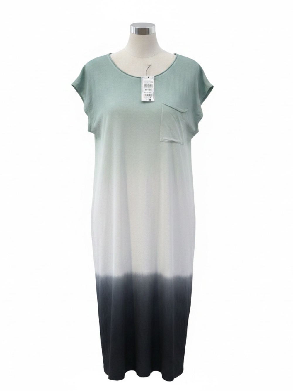 Sfera Ombre Mint to Black Maxi Dress with Pocket